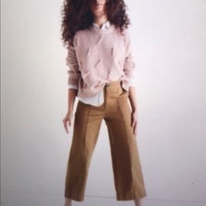 Madewell Langford Crop Wide Leg Pin Tuck Pant